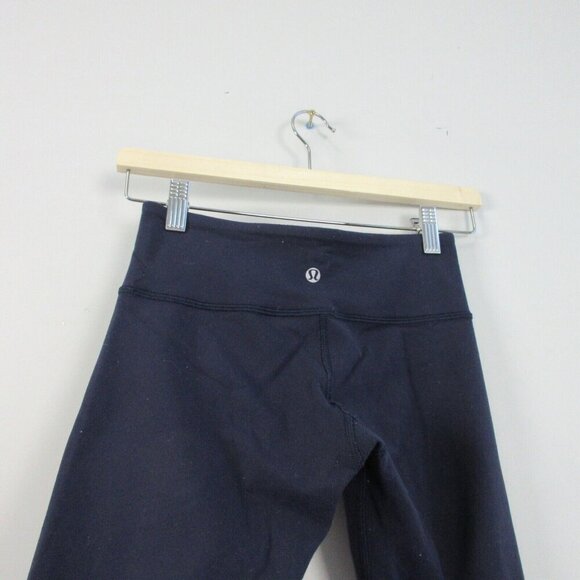 Lululemon Low Rise Ankle Leggings Women's 4 Navy Blue Stretch Workout Yoga 216 - Picture 6 of 12